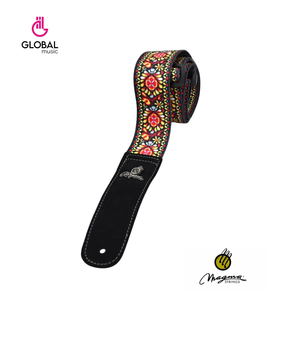 Correa Para Guitarra Magma Poliéster Red Woodstock c/logo 