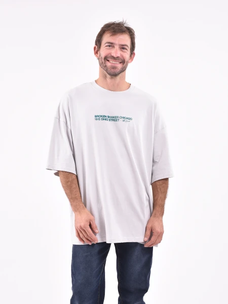REMERA DUST GRIS CLARO