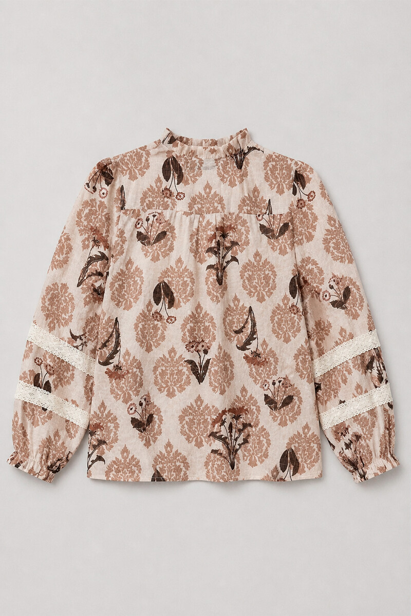 CAMISA DAMASCO BEIGE