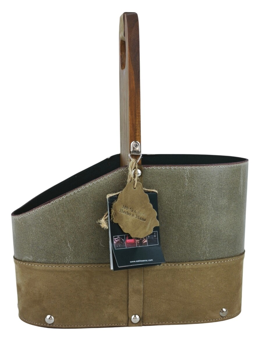 Matera de Cuero Vacuno Legítimo con Estructura Integral de Madera - Verde 