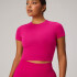Polo Cotton Jersey Cropped Baby Tee Mujer Lush Berry