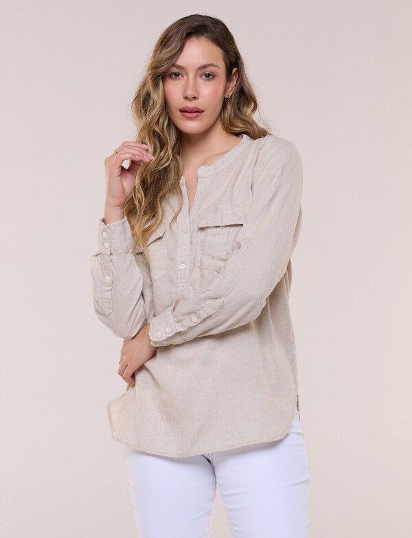 Blusa Lino BEIGE