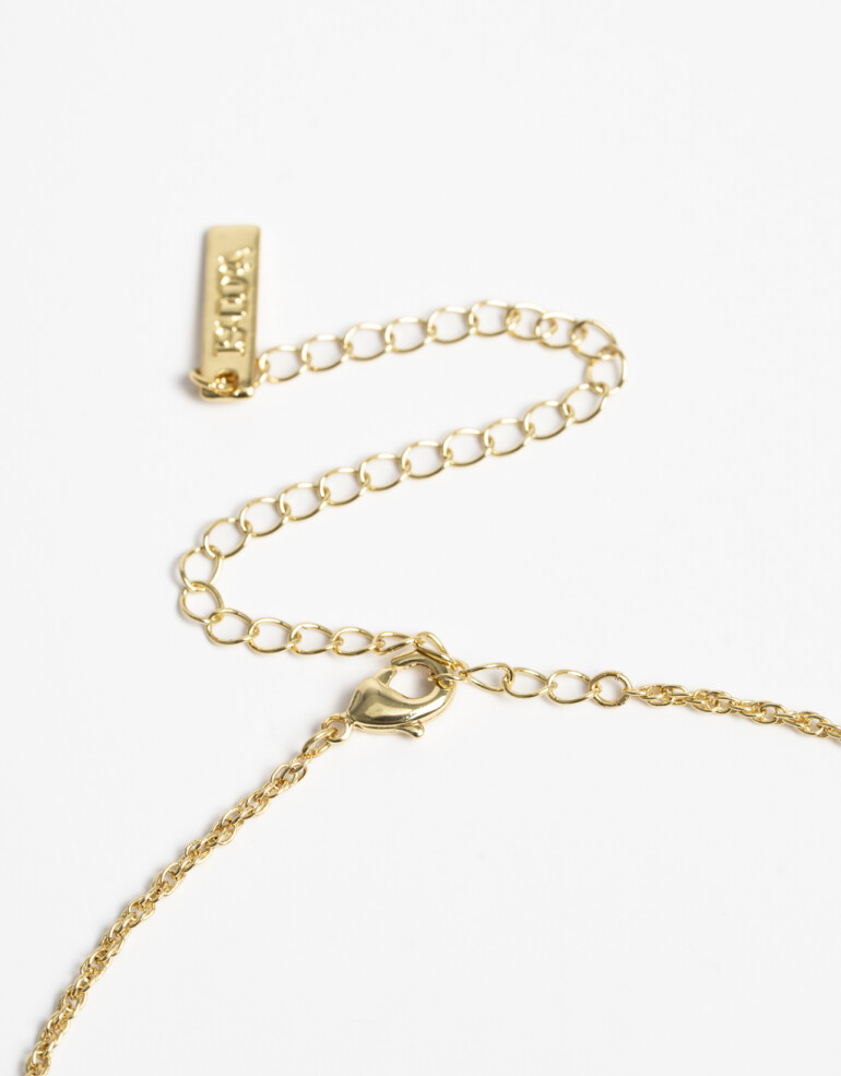 Cadena Corta con Dije Cubic zirconia Collar Con Dije De Cubic Zirconia - Dorado