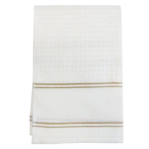 Repasador cocina Dohler hilo 40 x 60 cm Blanco Chocolate