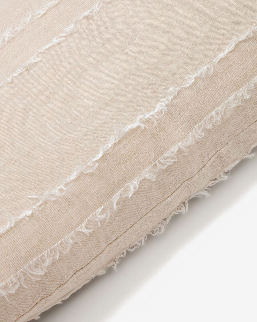 Cojín Neris beige 100% lino 40 x 60 cm