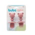 Set x2 cubiertos entrenamiento BUBA silicona OSO rosa