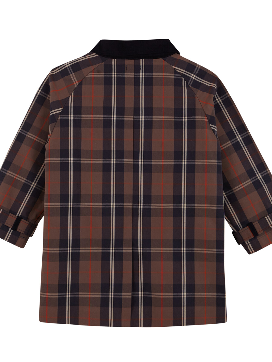 Chaqueton De Cuadros Con Interior Extraible Marino