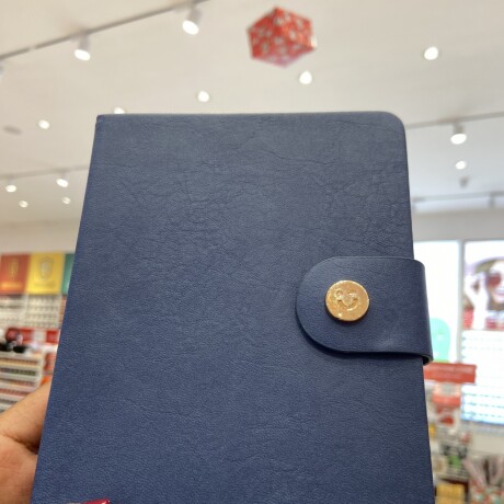 Cuaderno cuerina B6 azul