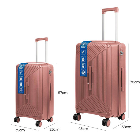 Set 2 Valijas Viaje Expert 21 Carry On + 29 Rígidas Rosa