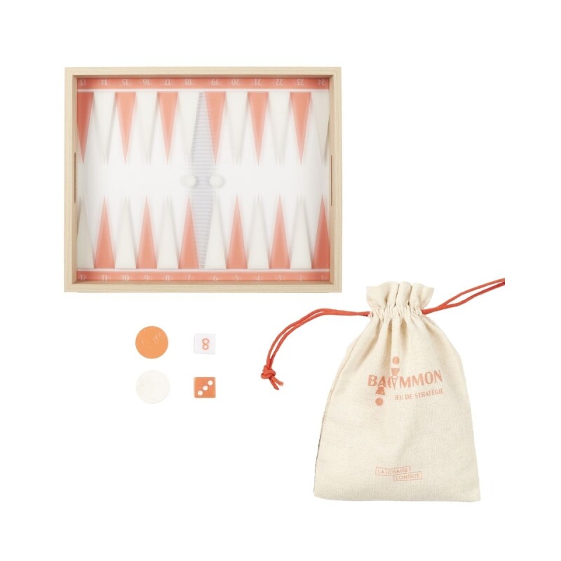 Juego de mesa Backgammon en bandeja Juego de mesa Backgammon en bandeja