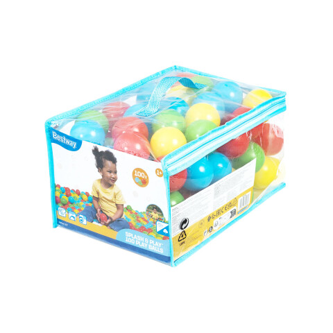 Bolsa de Juguete con 100 Pelotas Multicolor U