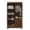 Ropero Primordial Max 4 Puertas 2 Cajones Jacaranda