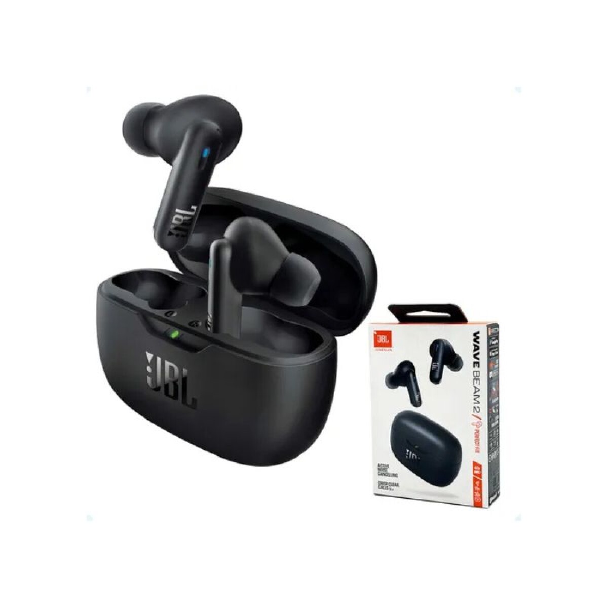 AURICULARES INALÁMBRICOS JBL WAVE BEAM NEGROS 