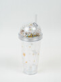 Vaso Con Tapa + Sorbito Glitt Estampado 1
