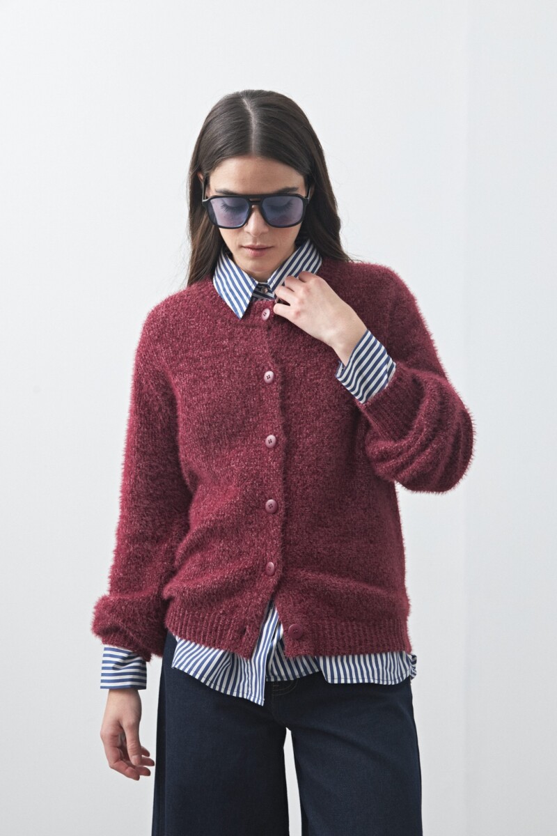 CARDIGAN COYOACÁN Bordó Merlot