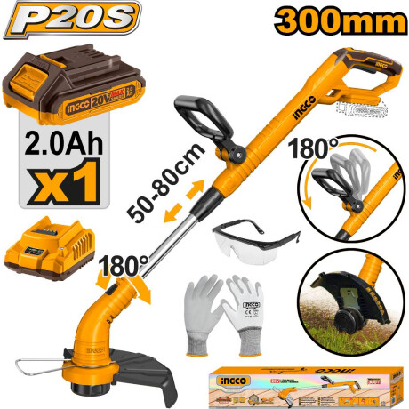 Bordeadora a Bateria INGCO Con Bateria y Cargador CGTLI20301 20V