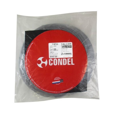 CABLE TIPO TALLER 2X 1,50MM2 CONDEL CABLE TIPO TALLER 2X 1,50MM2 CONDEL