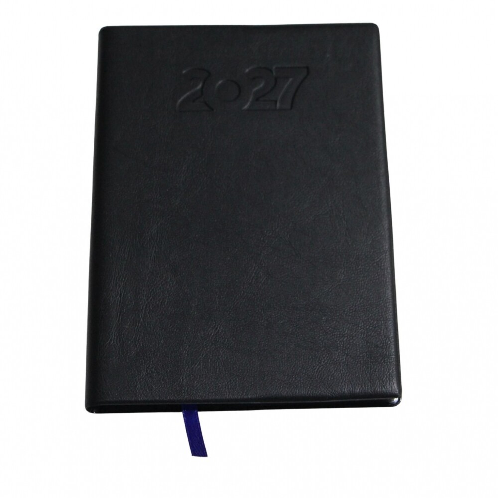 AGENDA ABEZETA 211 CLASICA MEDIUM TAPA FUNDA SEMANA A LA VISTA COLOR NEGRO