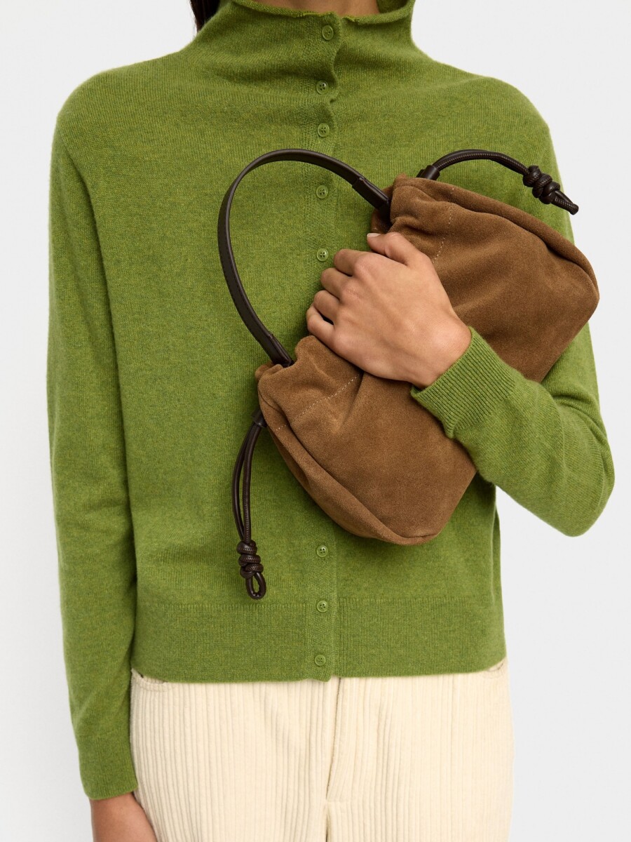 Bolso De Mano Con Piel Ante camel