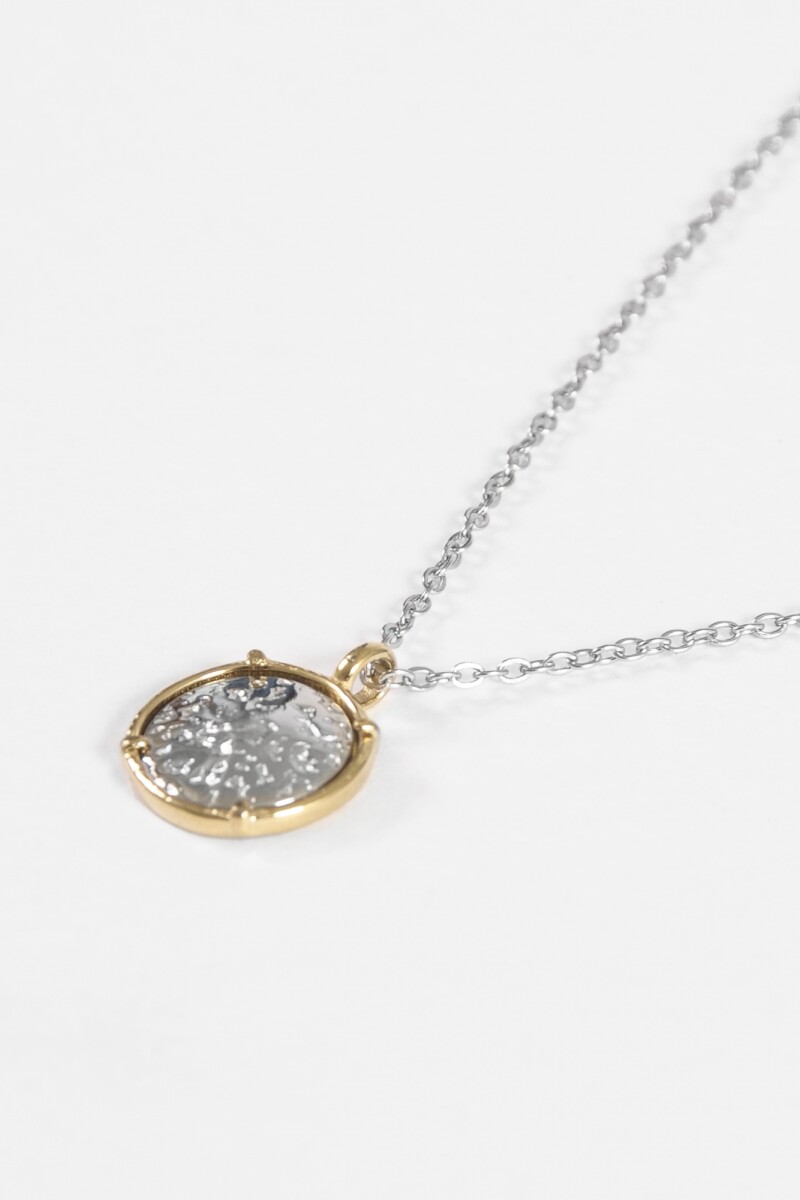 Collar cadena dije medalla plateado