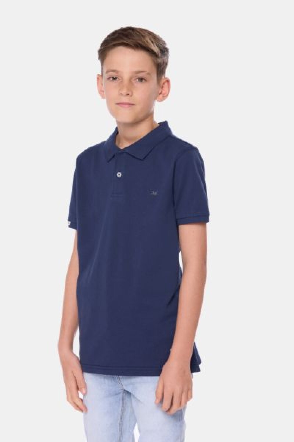REMERA POLO DE ALGODÓN PIQUÉ Azul