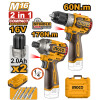 KIT A BATERIA M16 16V TALADRO ATORNILLADOR 60NM + ATORNILLADOR DE IMPACTO 170NM KIT A BATERIA M16 16V TALADRO ATORNILLADOR 60NM + ATORNILLADOR DE IMPACTO 170NM