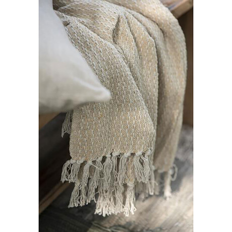 MANTA/THROW 100-ALGODON NATURAL-BEIGE 6510 CREMA