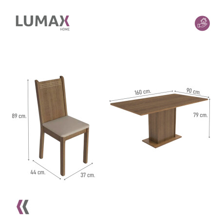 Juego de comedor con tablero de madera y 6 sillas sintéticas rústicas Juego de comedor con tablero de madera y 6 sillas sintéticas rústicas