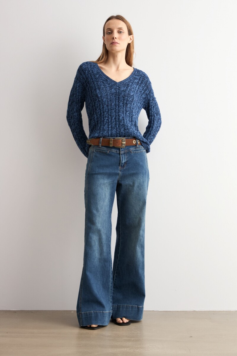 Jean wide leg Flora jean medio