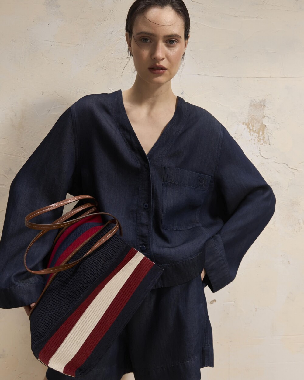 Bolso Bungalow en canvas Azul