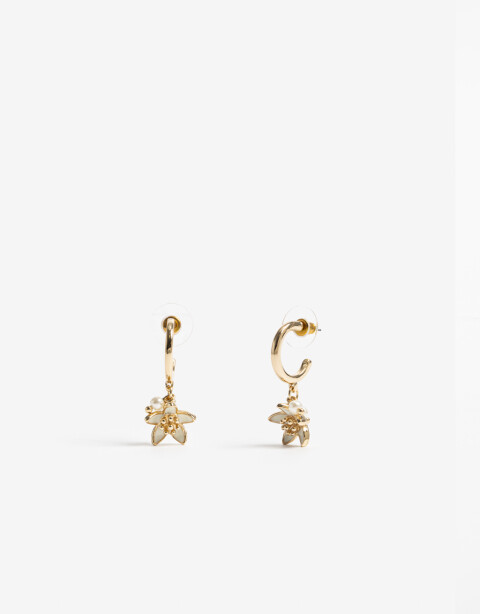 Aros Argollas Con Dijes Aro Argolla Con Dijes - Dorado