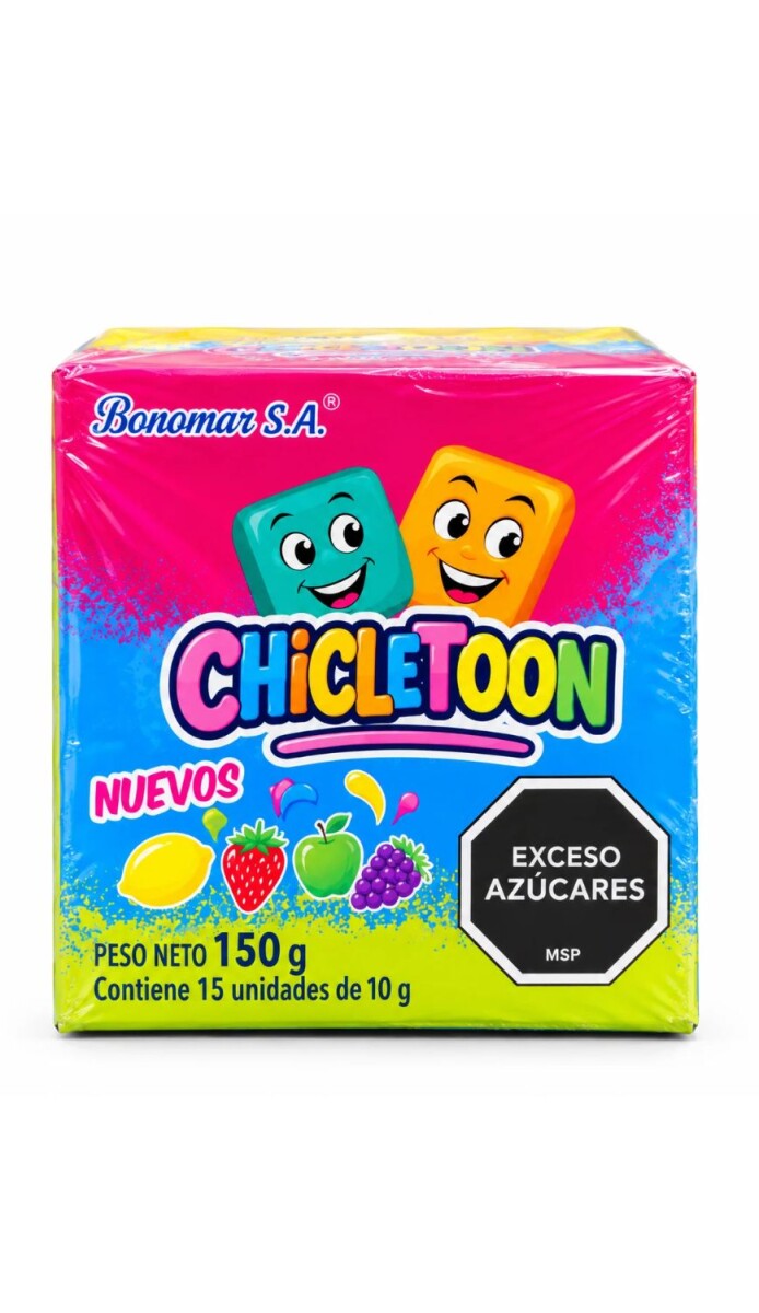 CHICLE CHICLETON DISPLAY 15PCS 10GRS 
