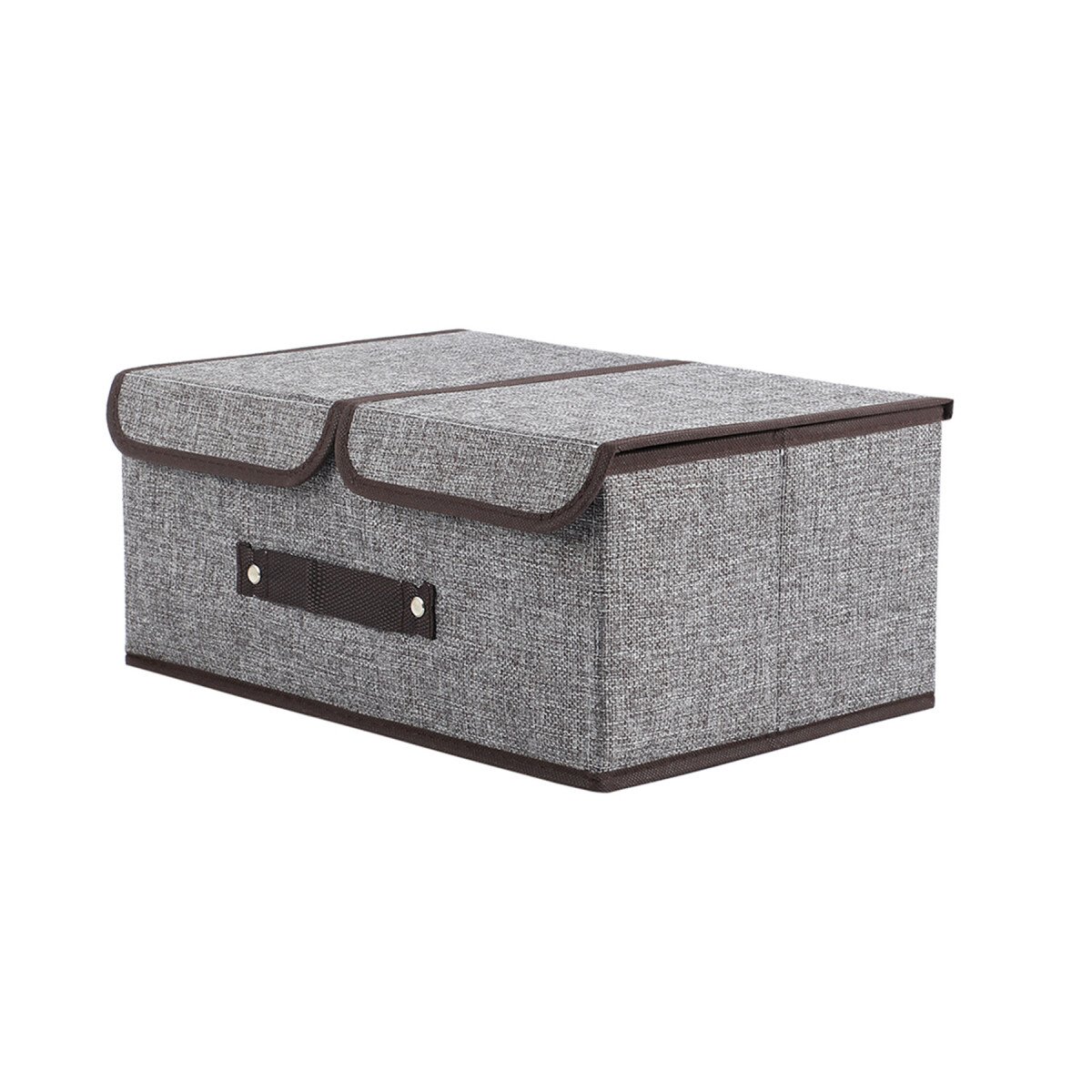 Caja Organizadora Plegable Ropa Doble Compartimiento X 12 - Color Gris y Blanco 