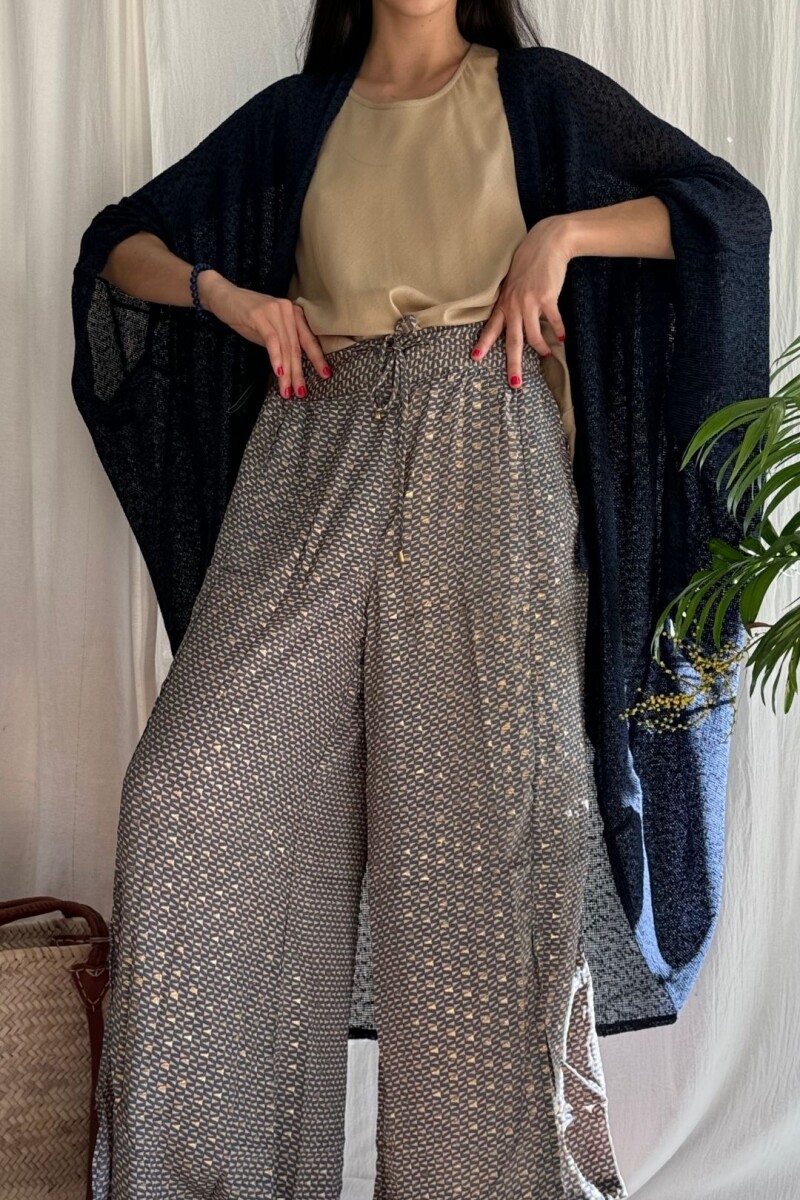 Pantalón Bruma Azul con dorado
