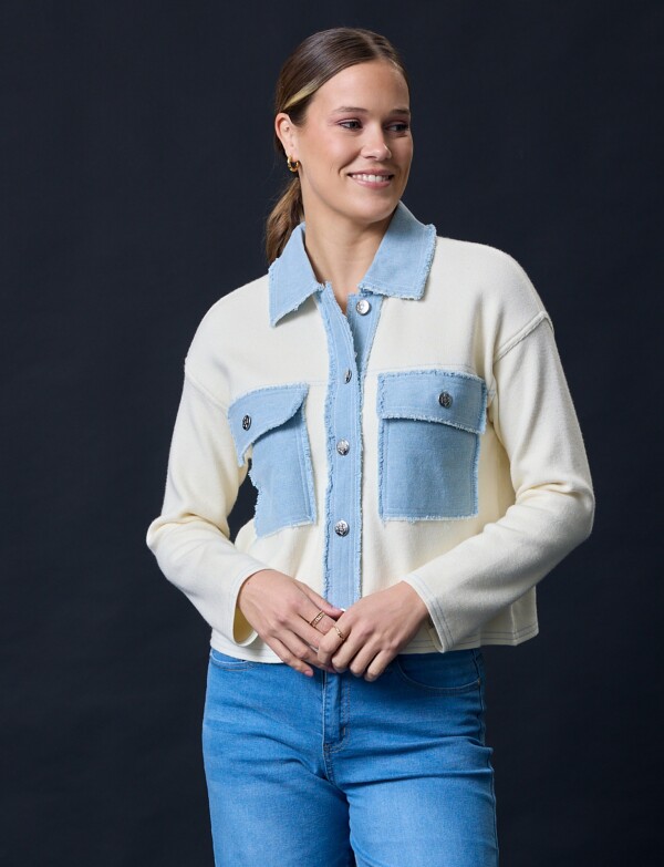 Camperita Combinada Denim CRUDO/MULTI