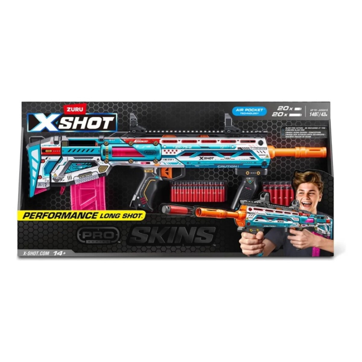 X-Shot Skins Pro Long con 40 dardos Series 1 