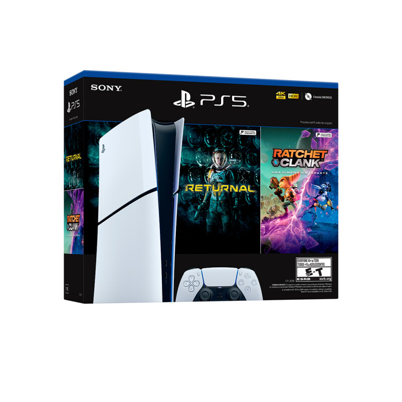 Consola Sony Playstation 5 Slim Digital PS5 1TB + 2 Juegos Consola Sony Playstation 5 Slim Digital PS5 1TB + 2 Juegos