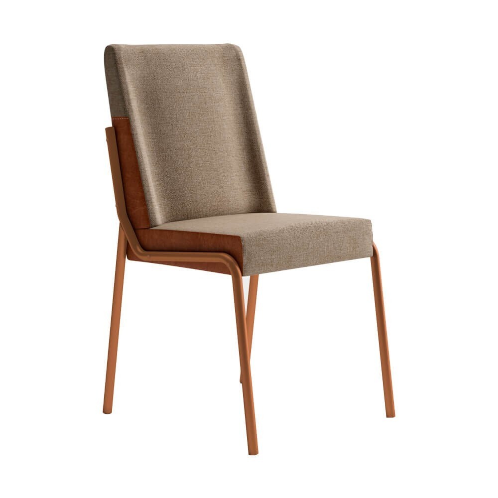 Juego de Comedor Stellar Hug Rectangular 4 sillas Marron