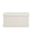 Puf NYSTED 76x38 con almacenaje felpa blanco Puf NYSTED 76x38 con almacenaje felpa blanco