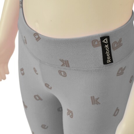 Calza Larga Reebok G Es Aop Leggin p/ Niñas Deportiva Casual Gris