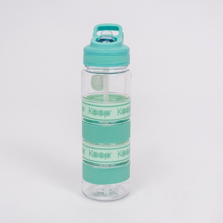 Botella Con Sorbito Plastica Keep 750ml Reutilizable Turquesa