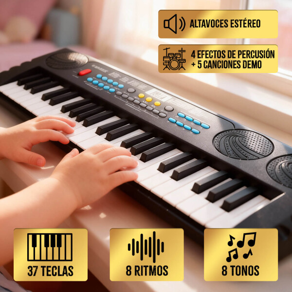 Organo Musical Teclado Piano Instrumento 37 Teclas con Microfono Imback Organo Musical Teclado Piano Instrumento 37 Teclas con Microfono Imback