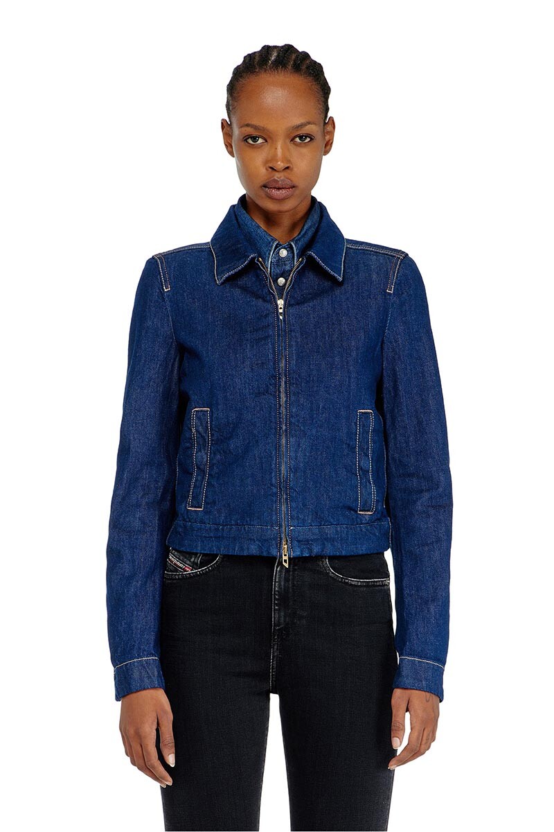 Chaqueta Denim Para Mujer De-Corb Azul Oscuro