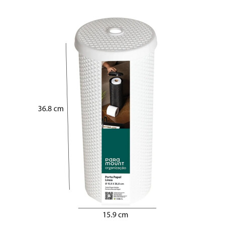Porta Rollo Papel Higiénico Organizador Baño Línea Paramount Blanco