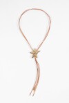 Collar cordón suede estrella dorado