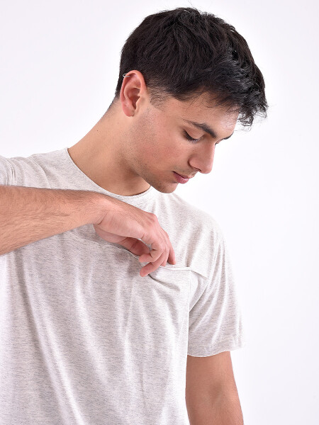 REMERA CHICAGO REGULAR BEIGE MELANGE