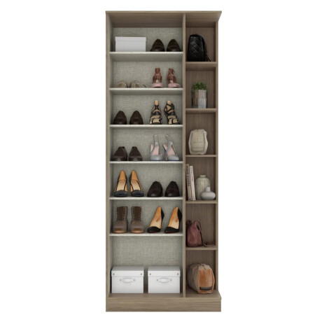 ROPERO 1 PUERTA GUARDARROPA ARMARIO PLACARD CLOSET CON ESPEJO Y ESTANTES COLOR MADERA CLARA