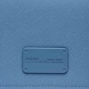 Bandolera The Flap Penny en efecto cuero saffiano Coast Blue
