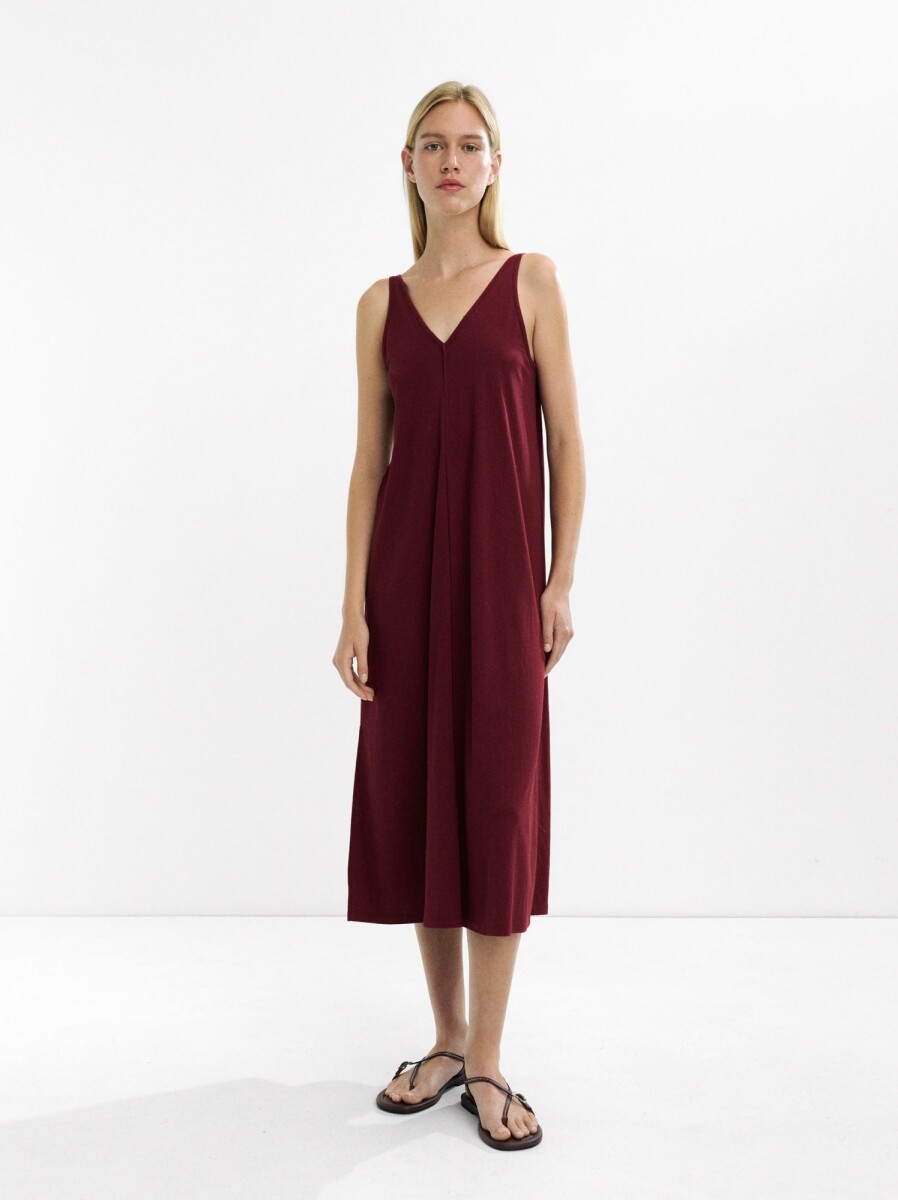 Vestido T Display 1 June - burdeos 