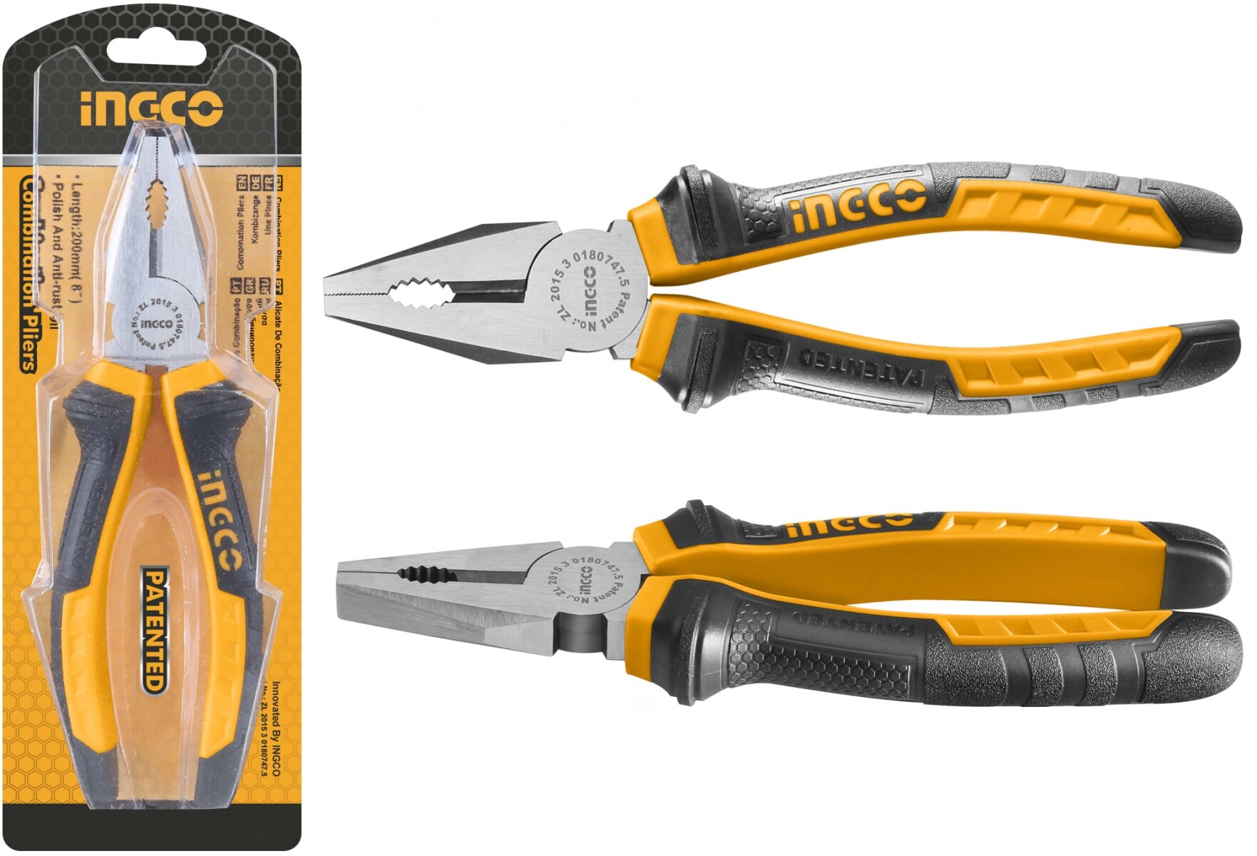 PINZA UNIVERSAL 8´´ EN BLISTER INGCO HCP08208 